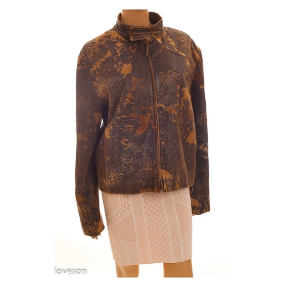 SOLD! JUST CAVALLI ROBERTO CAVALLI Leather Jacket - Picture 4 of 12